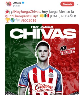 Chivas anunció así el partido