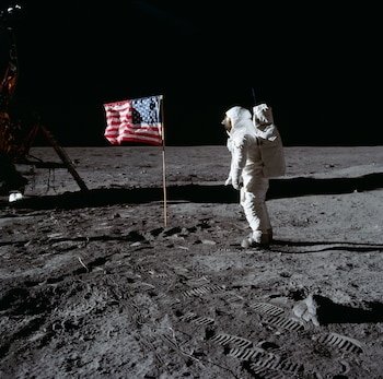 Buzz Aldrin en la Luna.