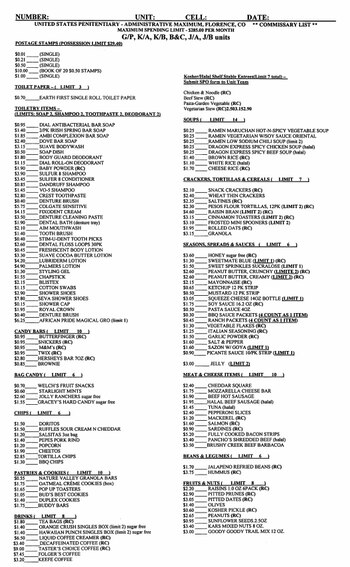 La lista de precios de