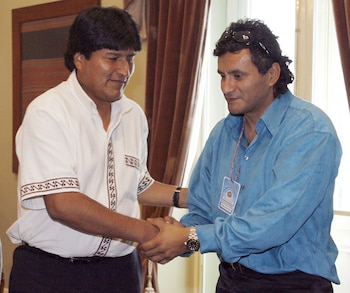 Evo Morales y Marco Antonio