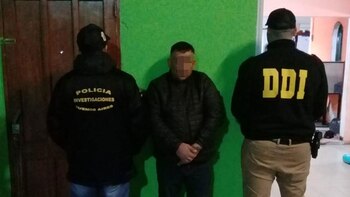 Karmazín al ser detenido en