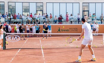 Frente a Rafael Nadal, de