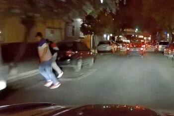 Los asaltantes tratan de escapar