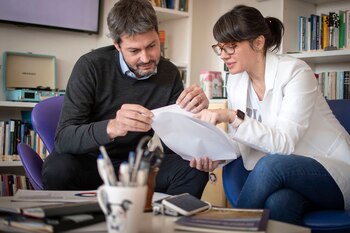 Matías Lammens y Gisela Marziotta