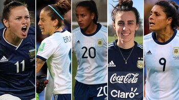 Las jugadoras de la selección