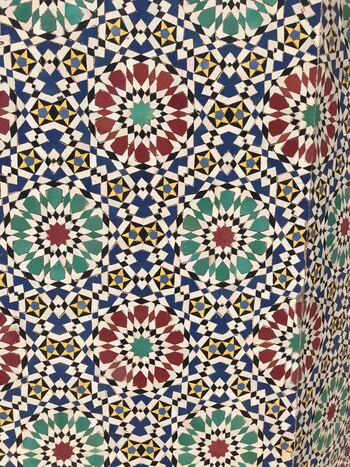 Detalle majolica en palacio del