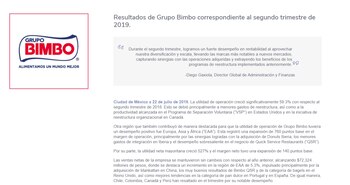 La empresa presentó una contracción