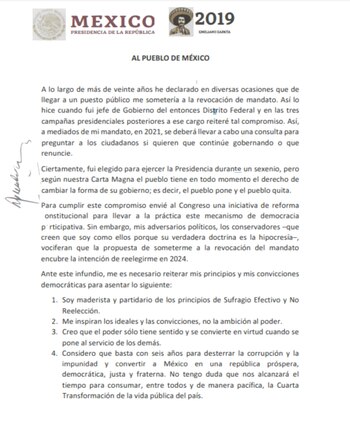La carta en cuestión (Foto: