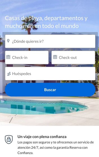 HomeAway también ofrece hospedaje en