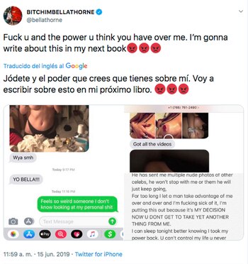 El posteo de la actriz