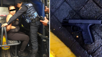 La mujer estaba disfrazada con