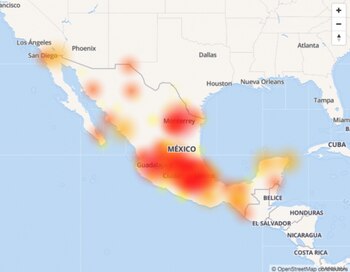 Mapa con los estados que