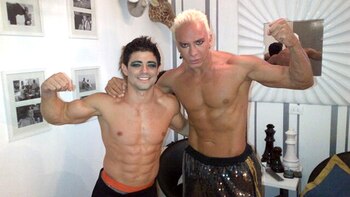 Junto a Flavio Mendoza cuando