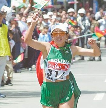 La marchista Geovana Irusta será