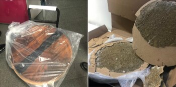 La metanfetamina iba escondida en