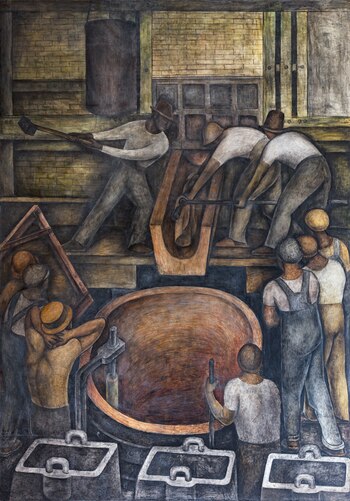 La Fundición, Diego Rivera, Fresco