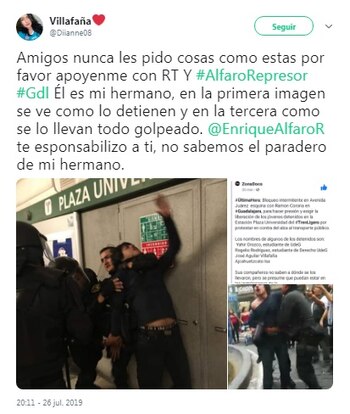 Familiares de los detenidos publicaron