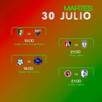 El calendario para la primera