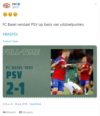 El PSV no pudo mantener