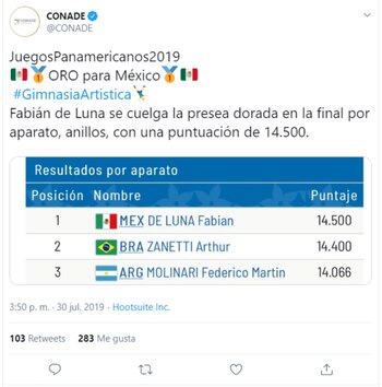 Así lo presumió la Conade