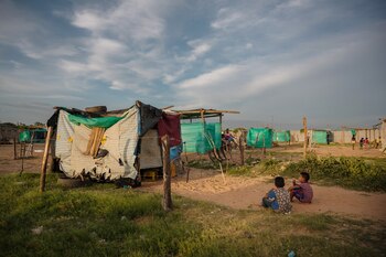 Hijos de migrantes venezolanos que