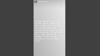 La actriz también rompió en