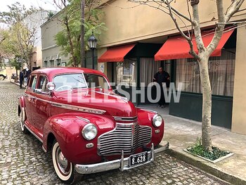 Un auto de época, utilizado