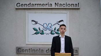 Uno de los jóvenes que se inscribieron en el primer día del registro (Gustavo Gavotti)