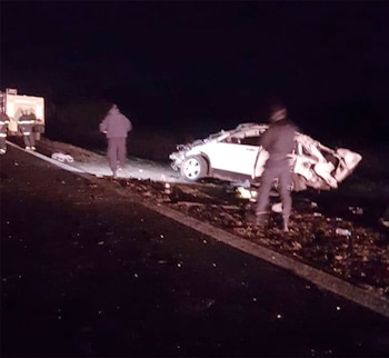 Así quedó la camioneta después