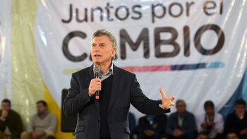 Mauricio Macri habla durante un