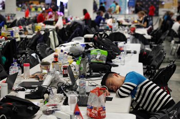 Exhausto, uno de los participantes