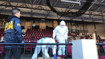 Previo al acto, la PFA