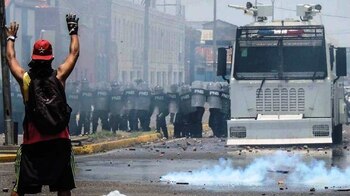 Bracho, en una manifestación opositora