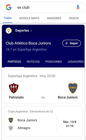 La curiosidad: poniendo “ex club”