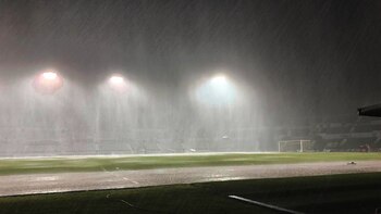 Así lucía la cancha del