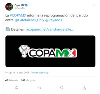 Así informaron los organizadores de