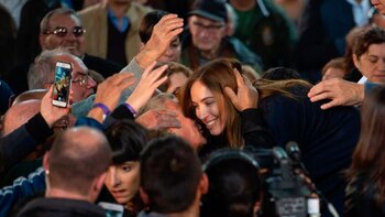 María Eugenia Vidal ayer, en