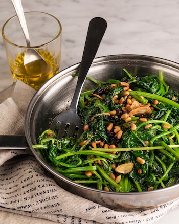 La receta de espinacas a