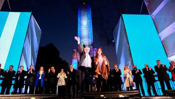 Alberto Fernández y Crtistina Kirchner ayer en Rosario