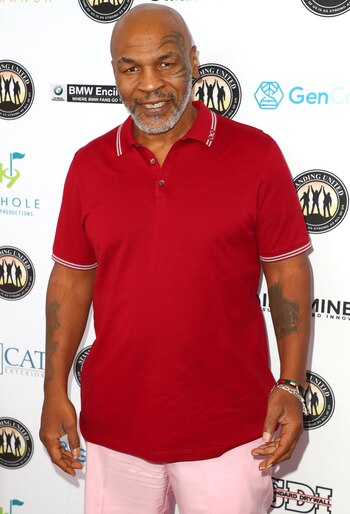 Mike Tyson se presentó como espectador en un torneo de golf en California (Getty/ AFP)