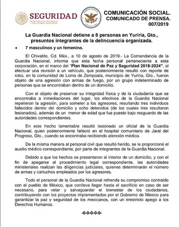 (Foto: Secretaría de Seguridad y