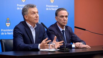 Mauricio Macri, ayer, en conferencia