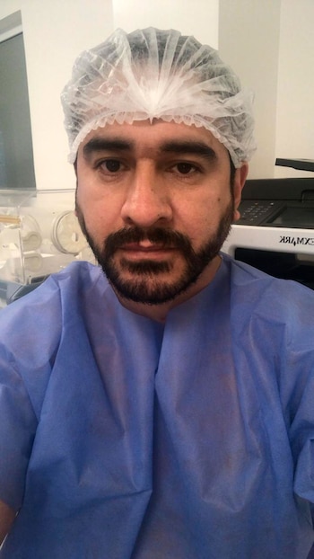 Ariel Puchetta esperando a su