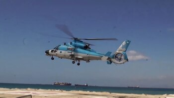 Un helicóptero israelí durante los ejercicios
