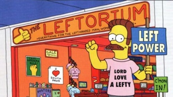 Uno de los personajes zurdos