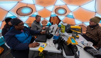 El campamento de científicos que