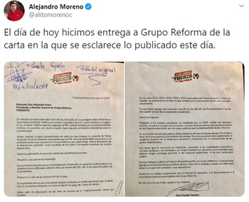 Carta a Grupo Reforma (Foto: