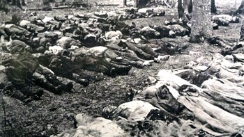 Cuerpos masacrados en Ponar