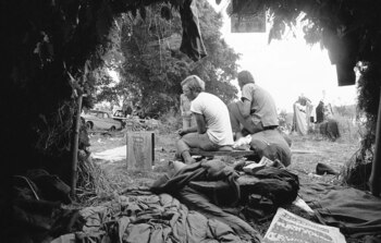 Las cabañas de césped y