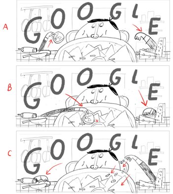 Los bocetos que realizó Alfonso